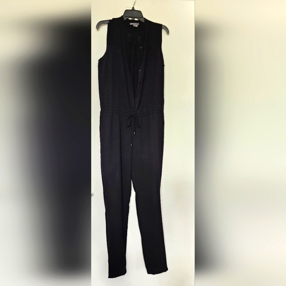 Vince Sleveless Drawstring Button up Jumpsuit Size 6 - Picture 8 of 8